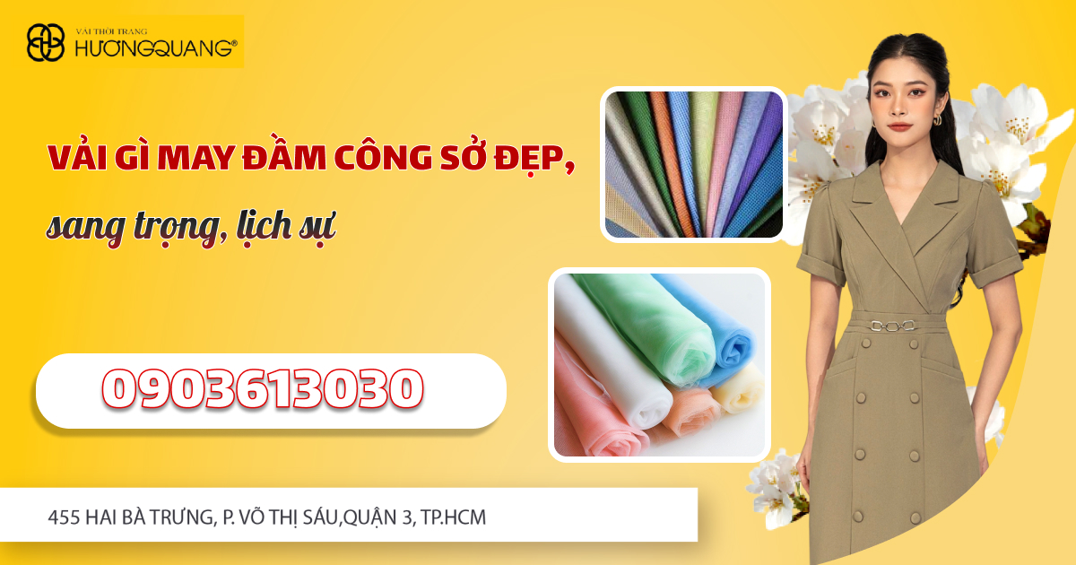 Vải gì may đầm công sở đẹp, sang trọng, lịch sự