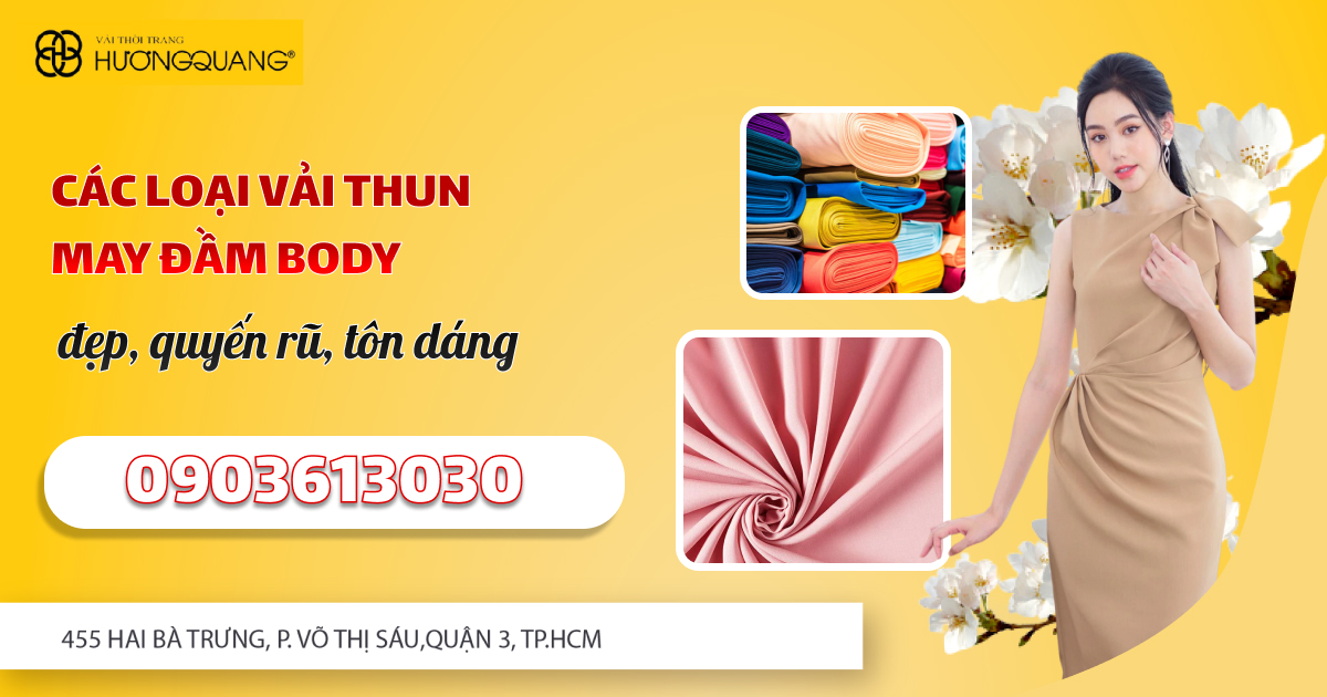 Loại vải thun may đầm body đẹp, quyến rũ, tôn dáng