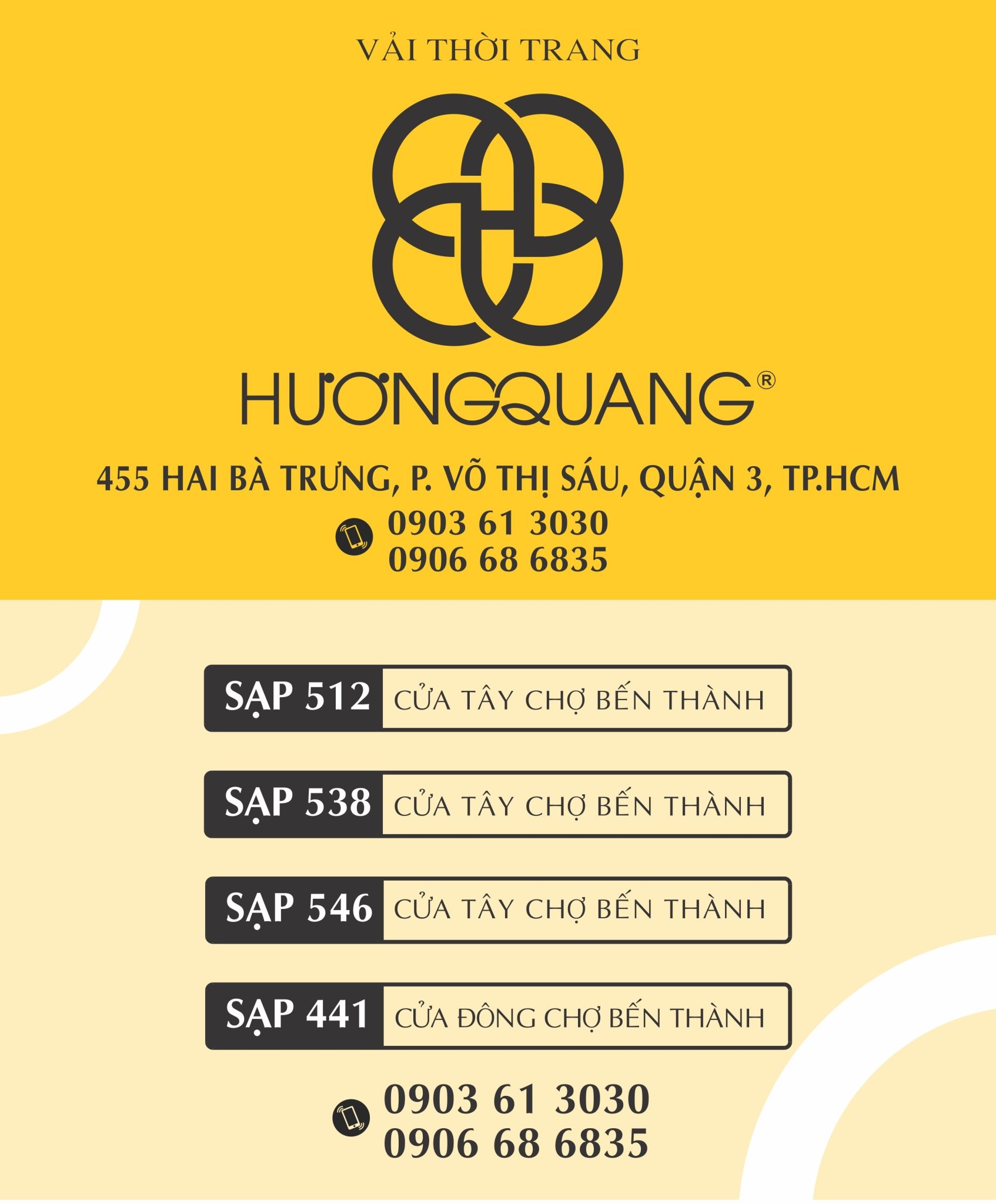 Vải Hương Quang - cửa hàng vải cao cấp đường Hai Bà Trưng