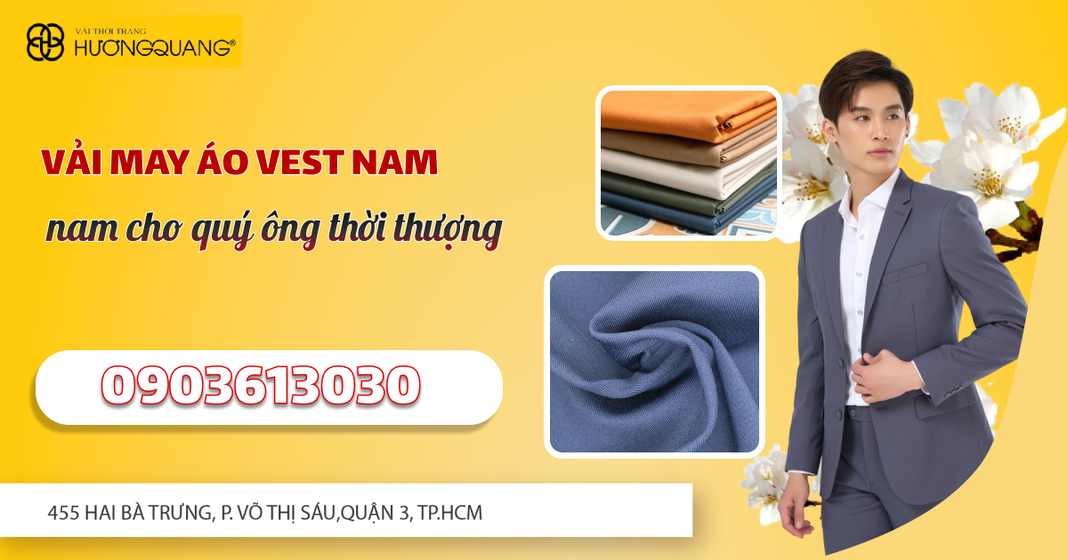 Vải may áo vest nam cho quý ông