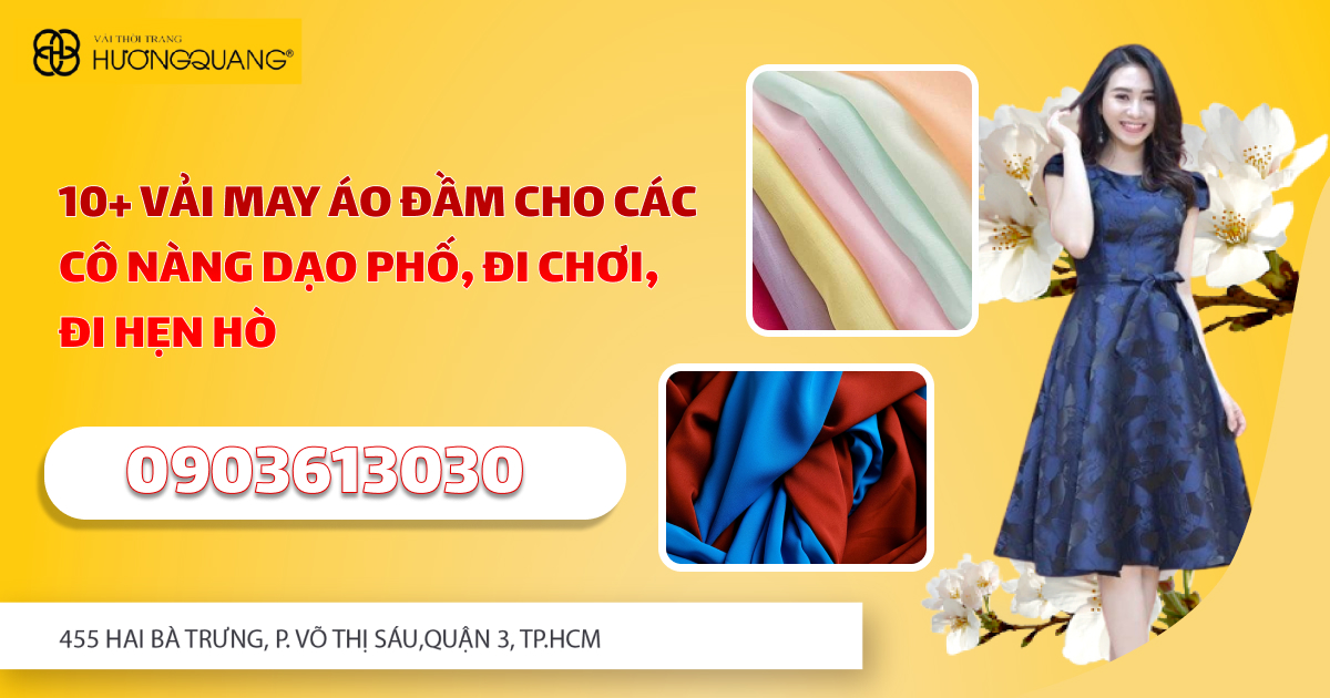 10+ vải may áo đầm cho các cô nàng dạo phố, đi chơi, đi hẹn hò