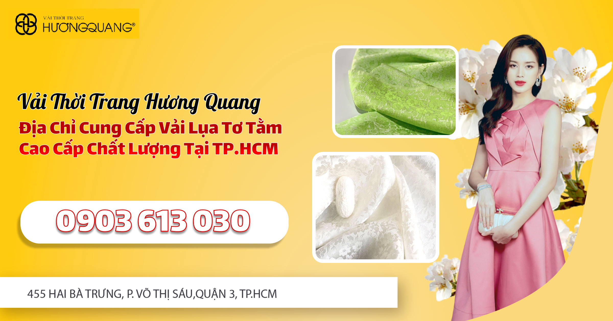Vải Thời Trang Hương Quang - Địa Chỉ Cung Cấp Vải Lụa Tơ Tằm Cao Cấp Chất Lượng Tại Tp
