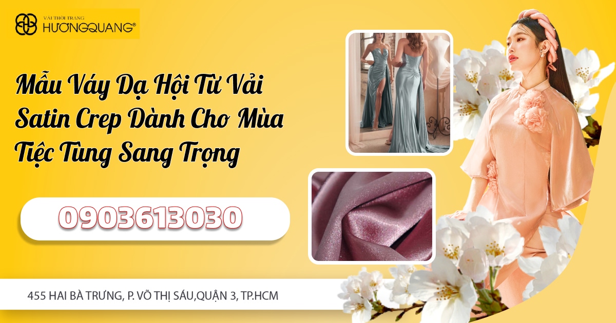 Khi nhắc đến những sự kiện tiệc tùng sang trọng, không thể không nghĩ đến những chiếc váy dạ hội vải Satin crep thanh lịch và quyến rũ. Với kết cấu mềm mại, bóng mượt, loại vải này đã trở thành lựa chọn hàng đầu cho các quý cô trong những dịp đặc biệt. Hãy cùng khám phá những đặc điểm nổi bật của vải Satin Crep và lý do vì sao nó lại là sự lựa chọn lý tưởng cho các thiết kế váy dạ hội.