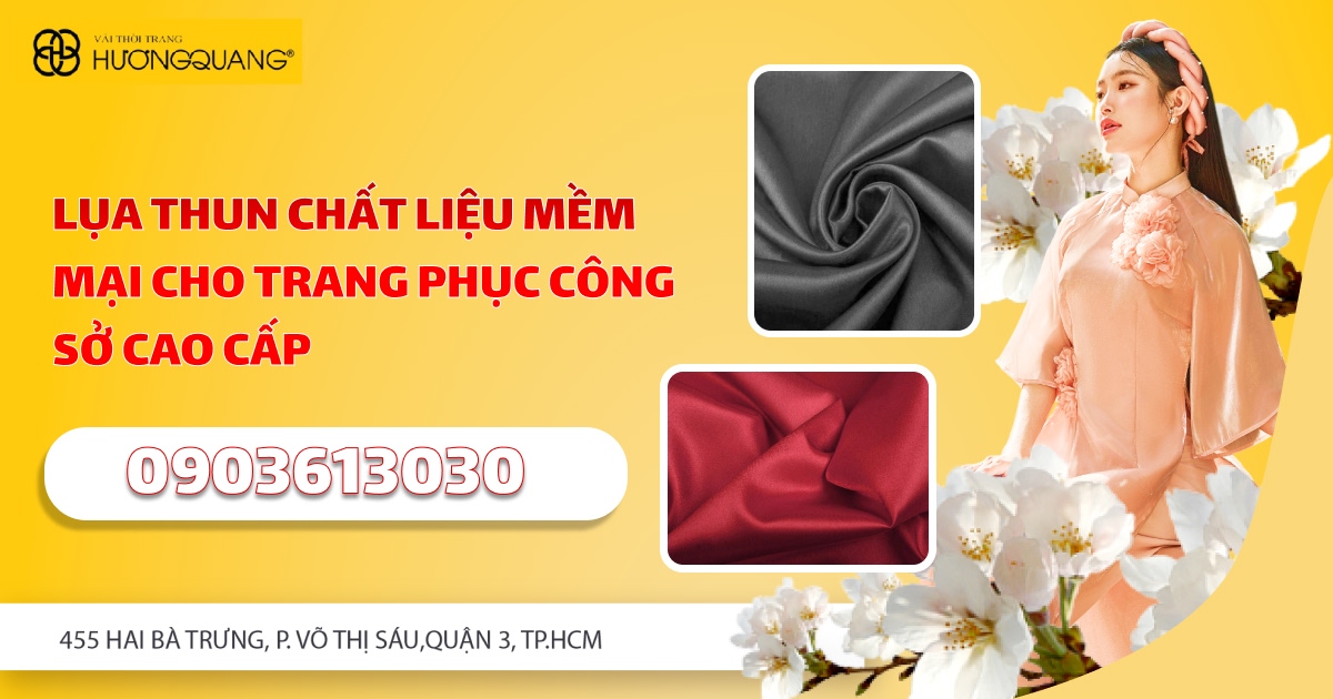 Lụa thun chất liệu mềm mại cho trang phục công sở cao cấp