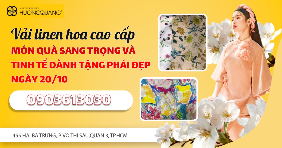 Vải Linen Hoa Cao Cấp - Món Quà Sang Trọng Và Tinh Tế Dành Tặng Phái Đẹp Ngày 20/10