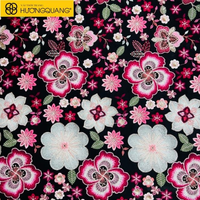 Vải tơ thêu cao cấp