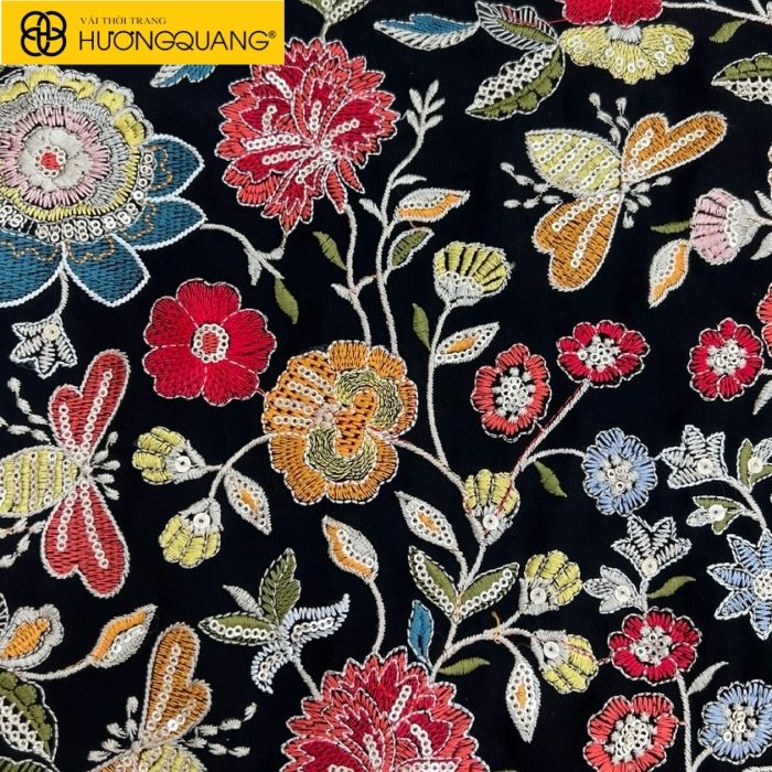 Vải tơ thêu cao cấp