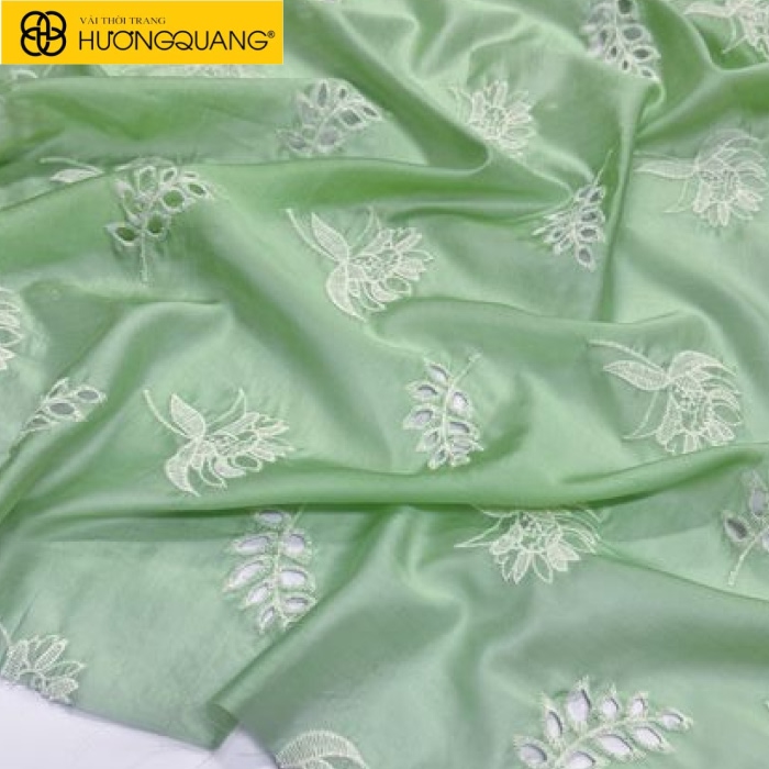 Vải tơ thêu cao cấp