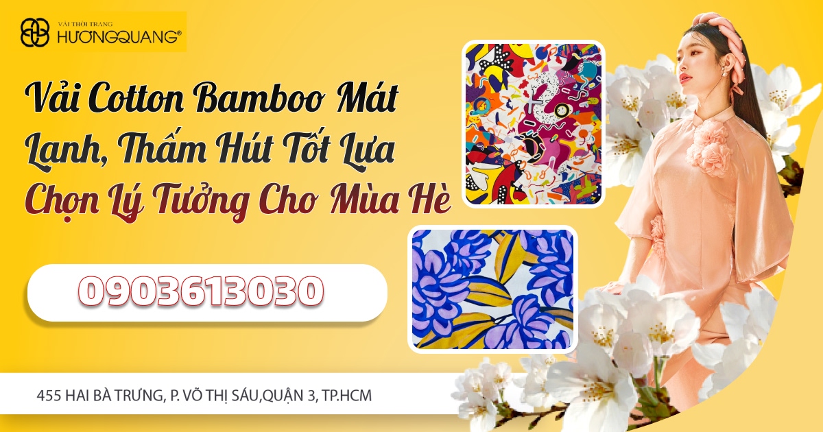 Vải Cotton Bamboo Mát Lạnh, Thấm Hút Tốt Lựa Chọn Lý Tưởng Cho Mùa Hè