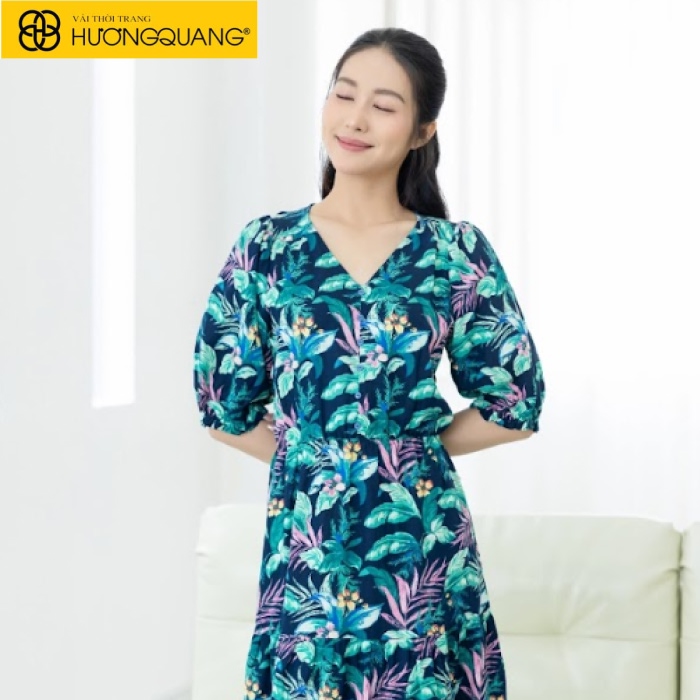 Vải linen hoạ tiết hoa cổ điển
