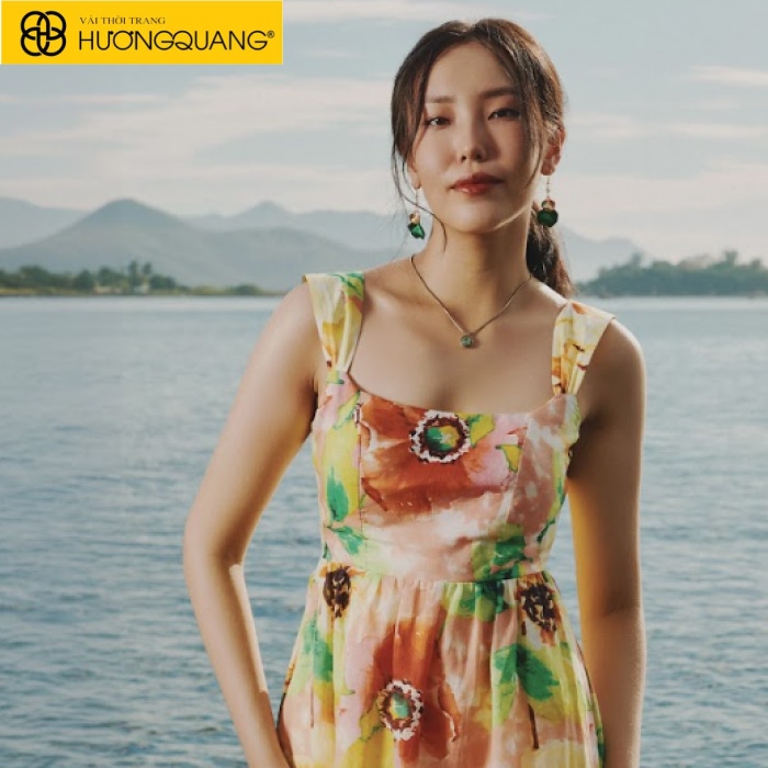 Vải linen hoạ tiết hoa cổ điển