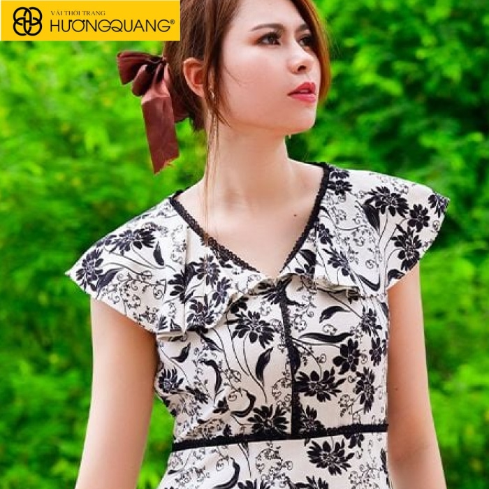 Vải linen hoạ tiết hoa cổ điển