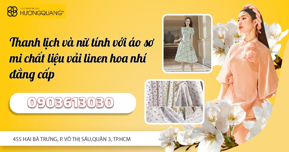 Nữ Tính Với Áo Sơ Mi Chất Liệu Vải Linen Hoa Nhí Đẳng Cấp