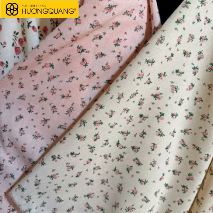 Vải linen hoa nhí vintage được ưa chuộng để may đầm babydoll nữ tính