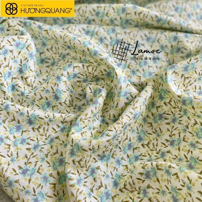 Vải linen hoa nhí vintage được ưa chuộng để may đầm babydoll nữ tính