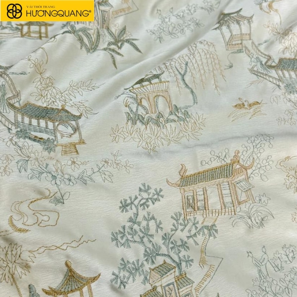 Phơi và bảo quản vải tơ thêu cao cấp