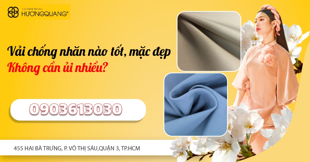 vải không nhăn dễ mặc