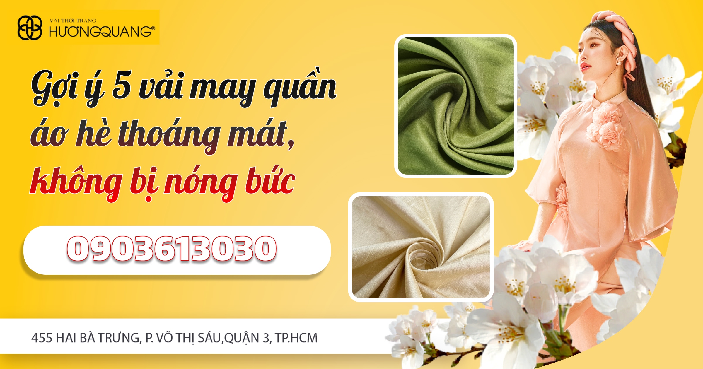 Vải may quần áo mùa hè tại Hương Quang