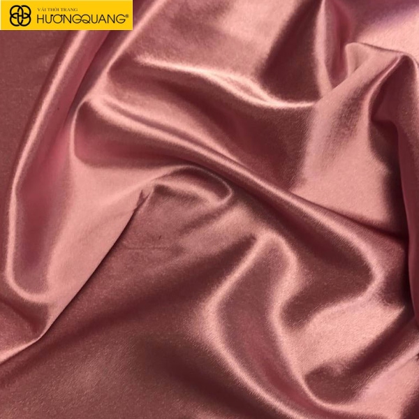 Vải satin ánh nhũ ánh đồng đỏ cho váy cưới phá cách