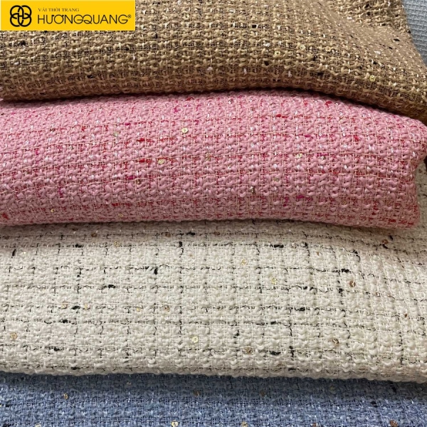 Vải dạ tweed cao cấp dùng may áo khoác nữ