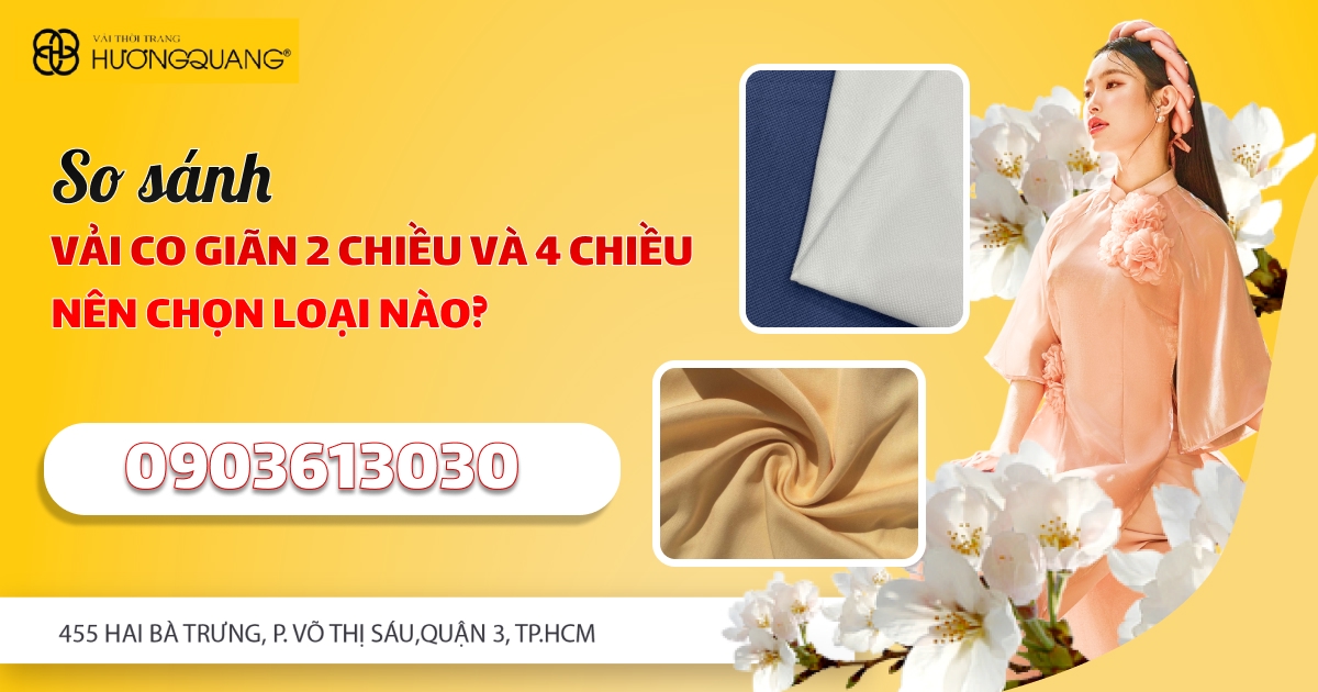 vải co giãn 2 chiều và 4 chiều