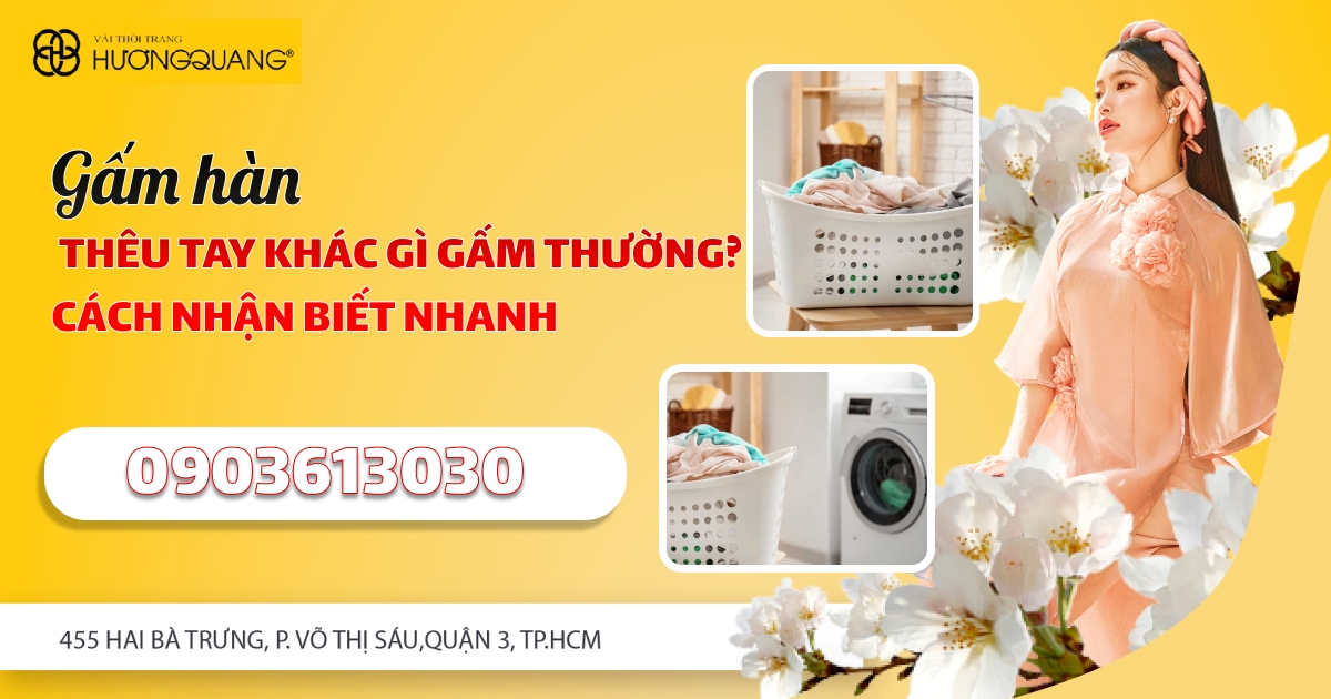 vải gấm thêu tay hàn quốc giá tốt