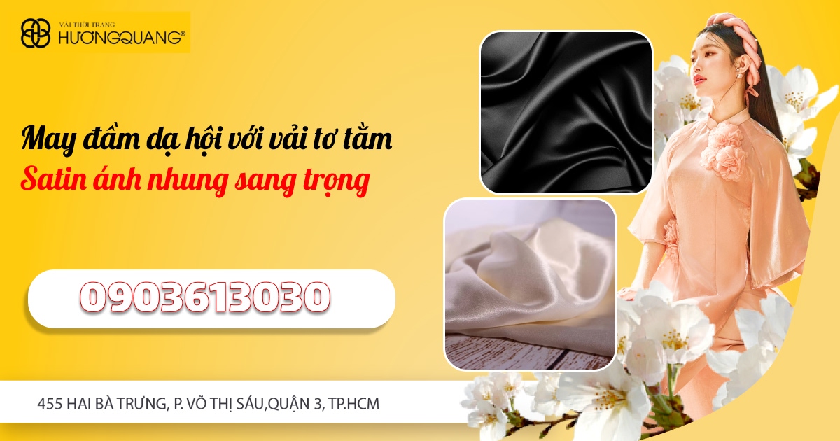 vải tơ tằm ánh nhung giá tốt tại Hương Quang