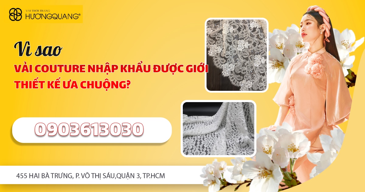 Showroom vải couture nhập khẩu tại Hương Quang
