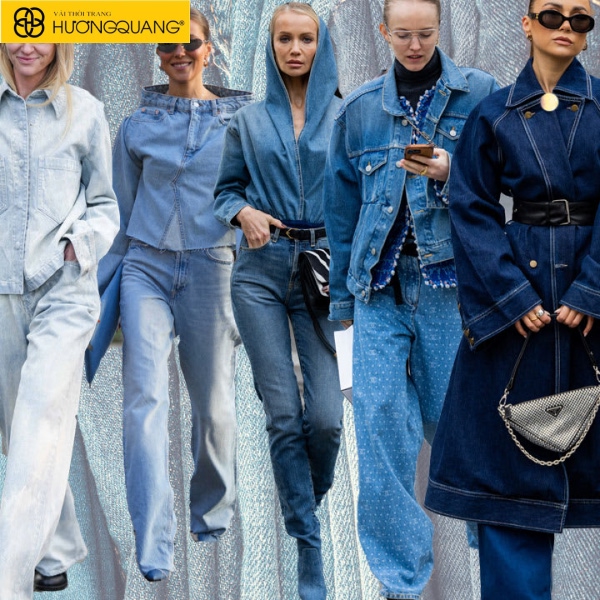 Trang phục denim đa dạng trong bộ sưu tập thời trang hiện đại