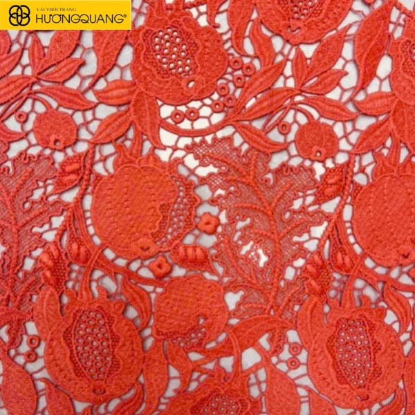 Vải ren thủ công truyền thống với họa tiết cổ điển