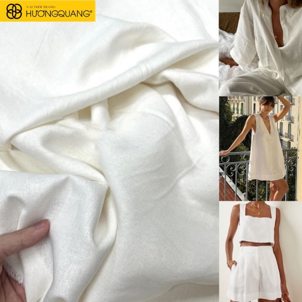 Sợi flax tự nhiên trong linen bột may đầm hè