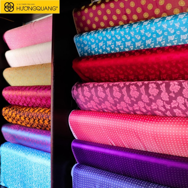 Kho lụa gấm Việt Nam đủ pantone tại Hương Quang