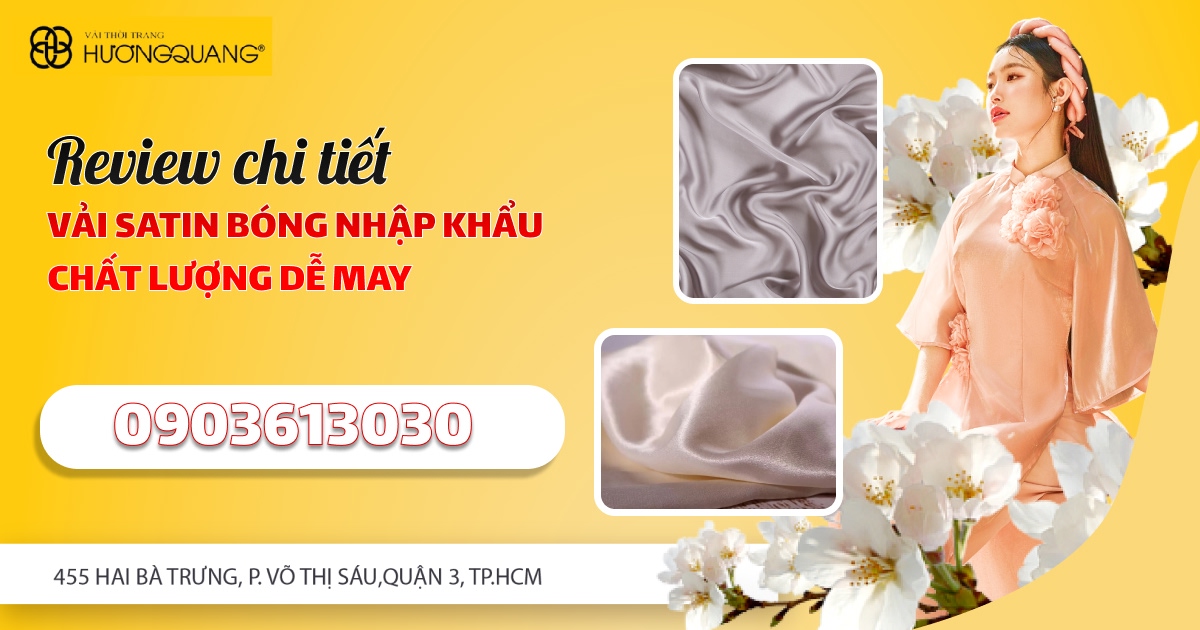 Kiểm tra độ bóng và lì màu của satin nhập khẩu.