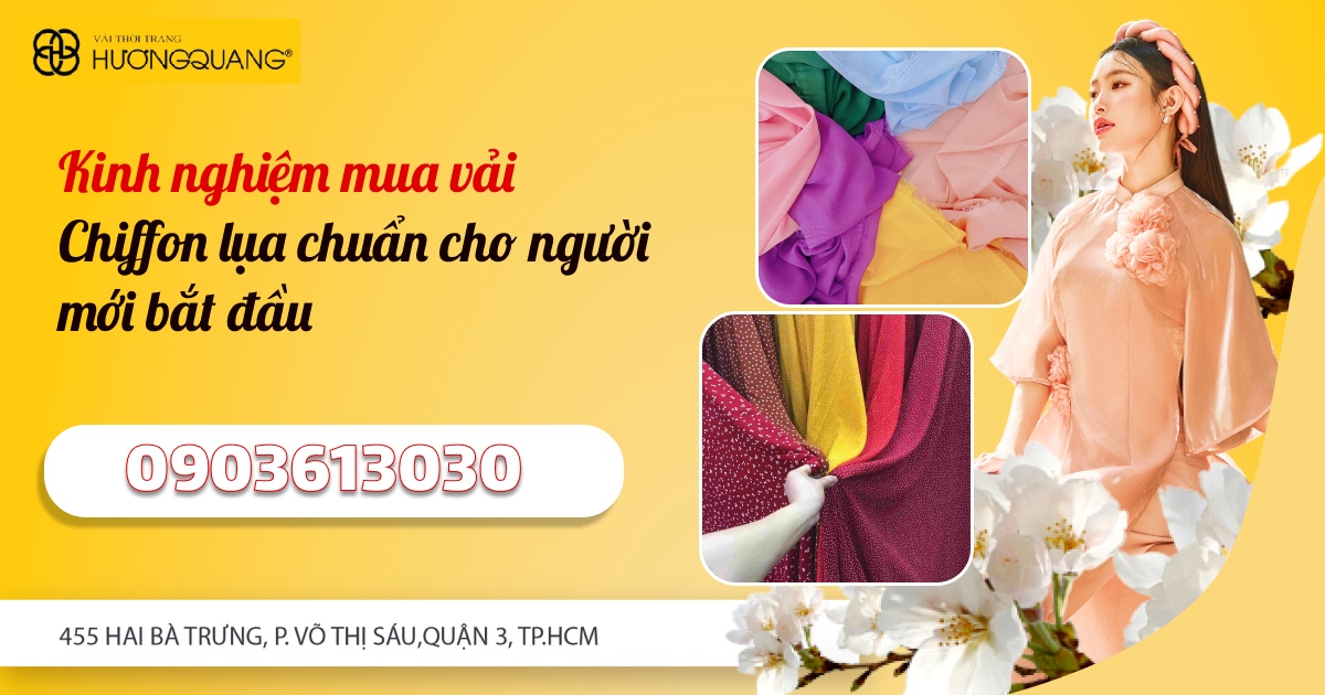 Kho vải chiffon lụa tại Vải Hương Quang