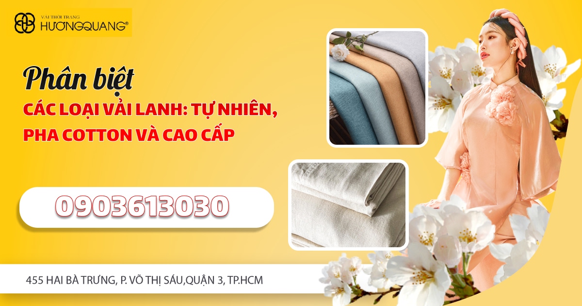 Vải lanh đa dạng tại Vải Thời Trang Hương Quang
