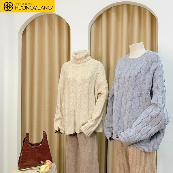 Vải len mịn cao cấp dùng may áo len