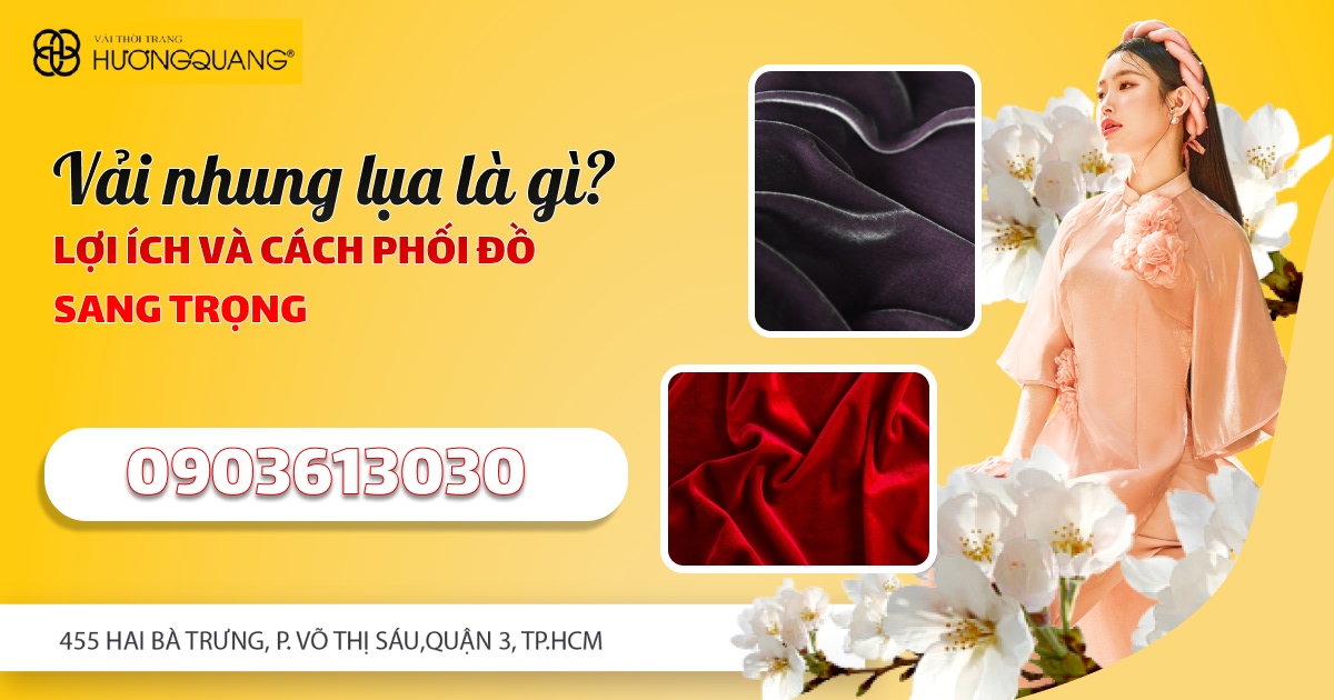 Cửa hàng Vải Hương Quang trưng bày vải cao cấp