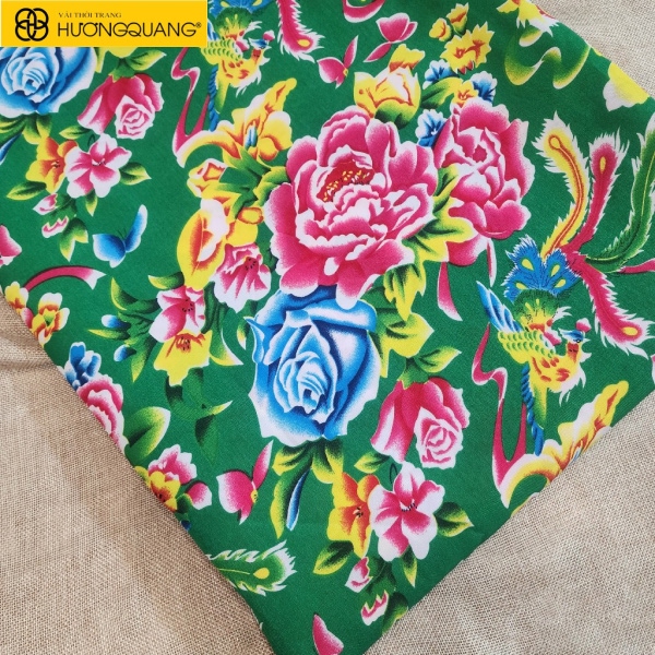 Vải họa tiết rồng phượng tại Hương Quang