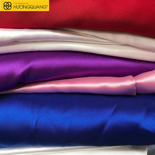 Bảng màu vải lụa satin bóng nhẹ