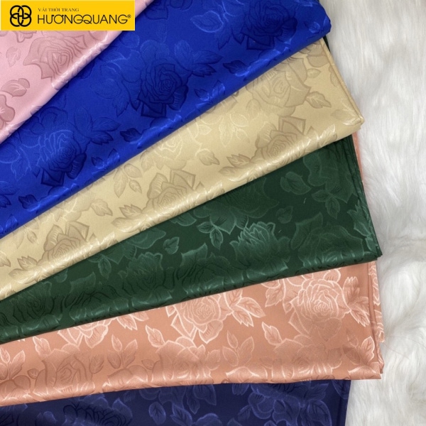 vải lụa trơn may áo dài cách tân