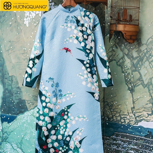 vải voan chiffon may áo dài cách tân