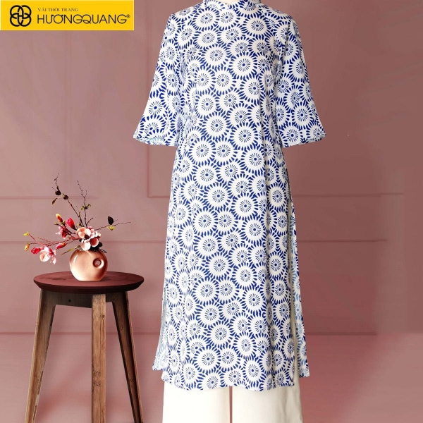 vải gấm may áo dài cách tân sang trọng