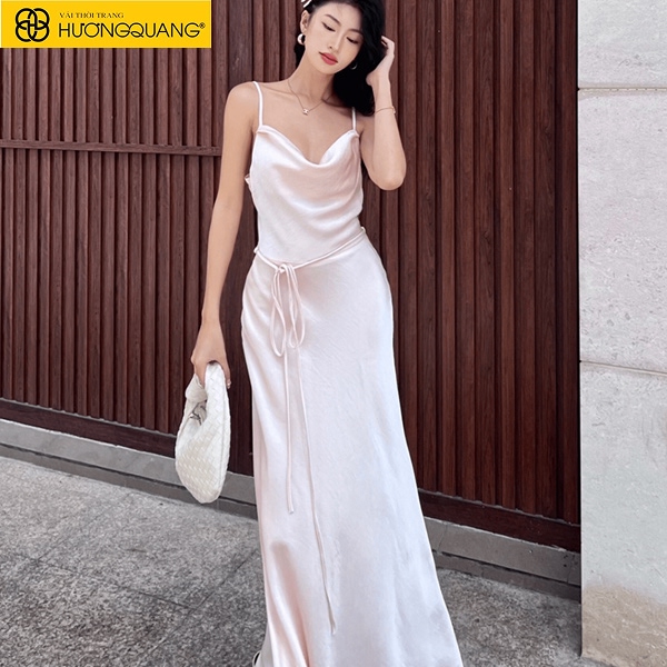 Kiểm tra độ đứng form của vải may váy tiệc