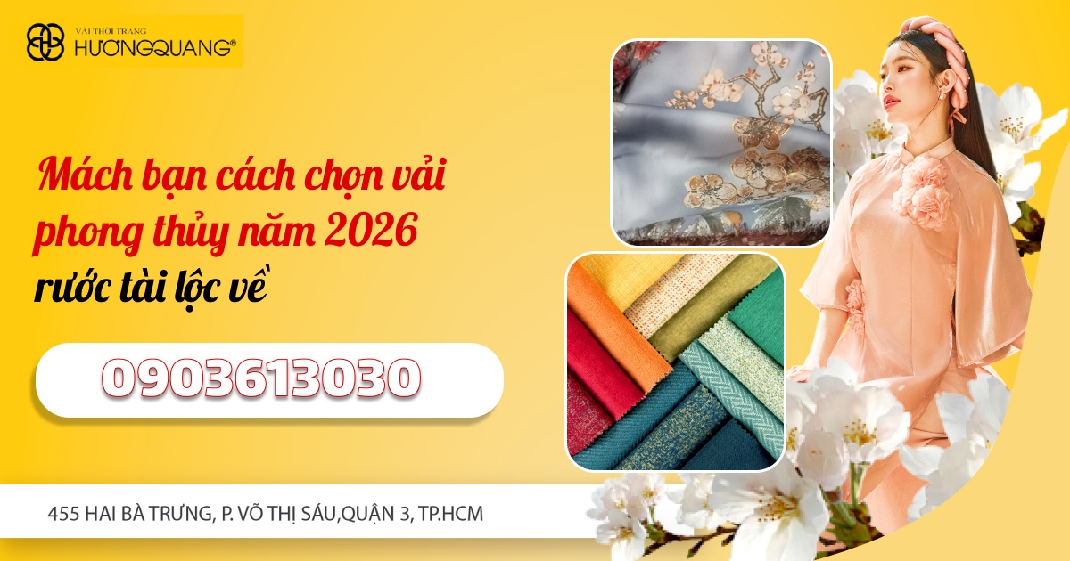 vải phong thủy năm 2026 tại Vải Hương Quang