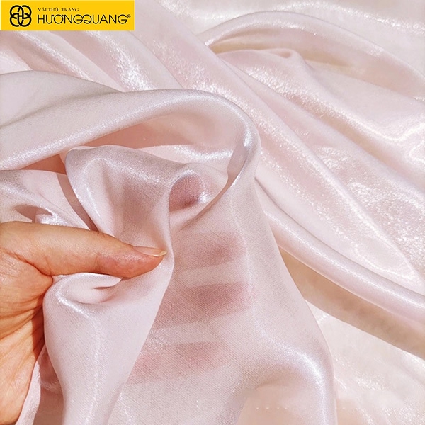 Cấu trúc sợi vải tơ óng ánh dệt mảnh và đều