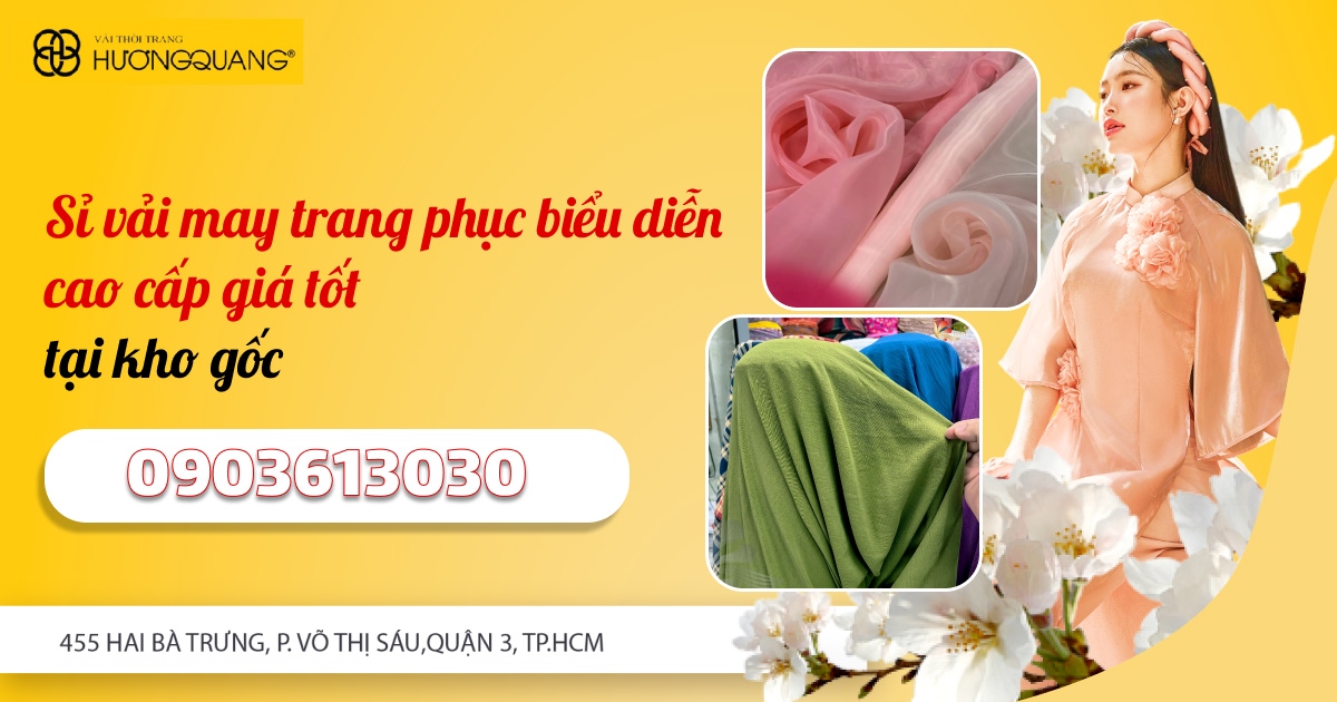 Vải may trang phục biểu diễn cao cấp tại Hương Quang