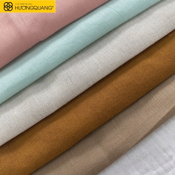 vải linen pha không đổ lông thoáng mát