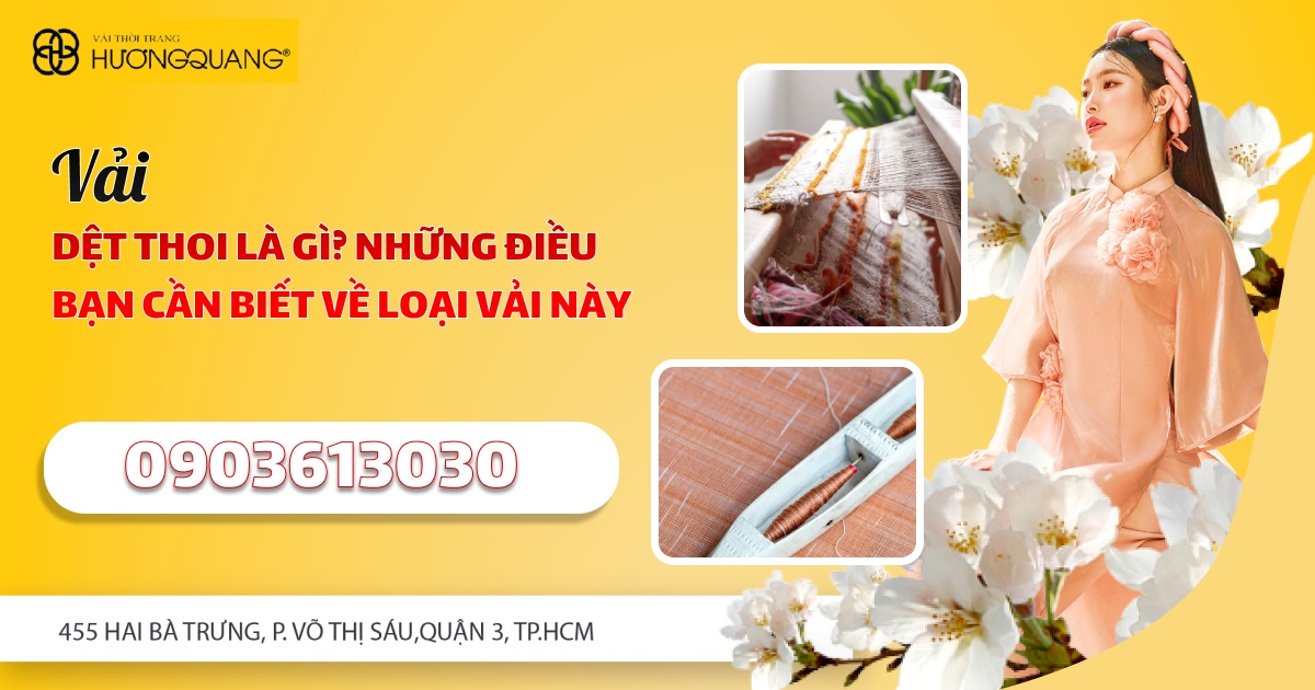 Cửa hàng Vải Hương Quang trưng bày sản phẩm
