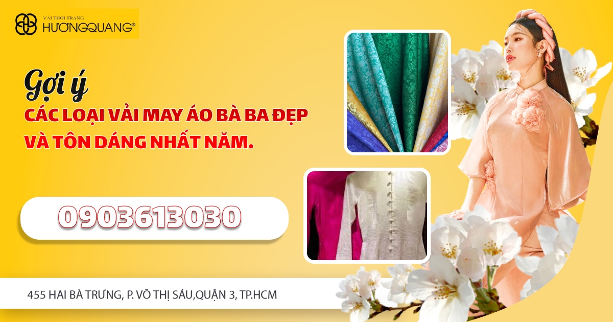 bộ sưu tập vải may áo bà ba tại Vải Hương Quang