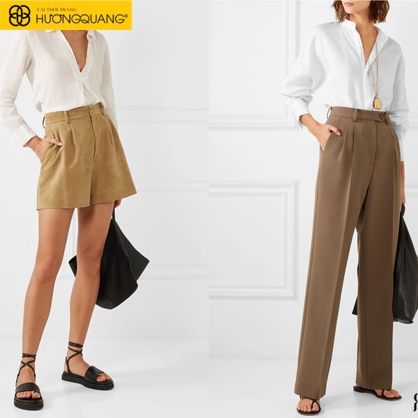 Trang phục mùa hè từ vải lụa và đũi cho môi trường công sở